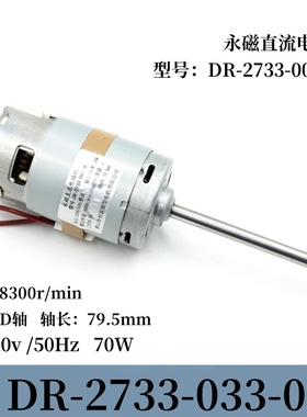永磁直流电机DC220v8300转 轴长79.5mm螺纹D轴豆浆机马达配件电机