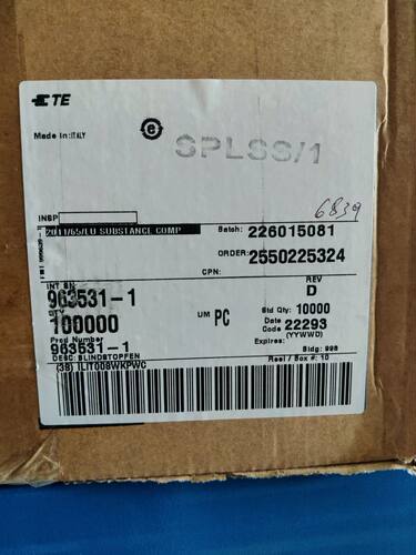 TE/泰科 963531-1连接器 密封件进口接插件