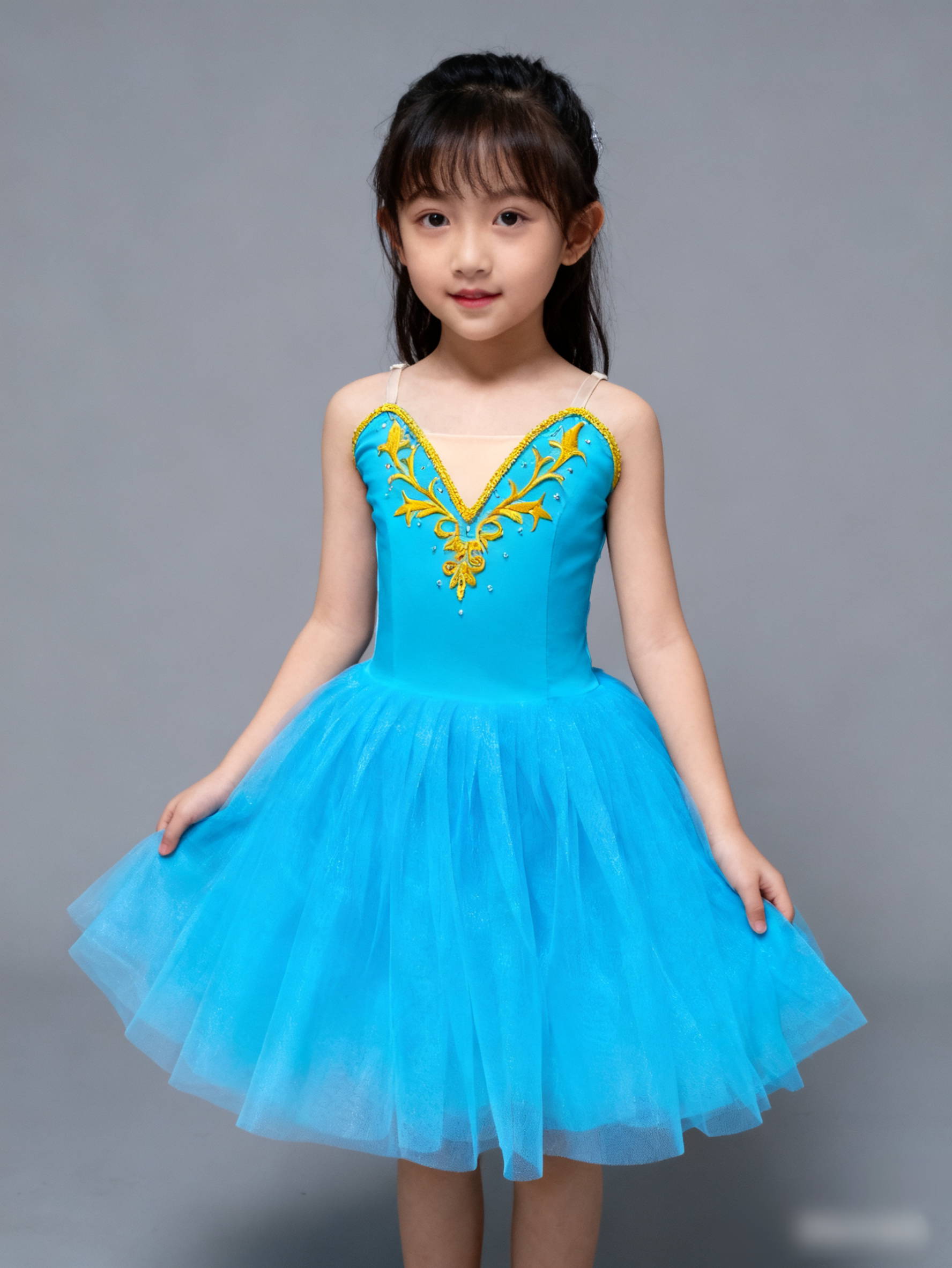 克拉拉白天鹅变奏芭蕾舞裙简易版白色演出长裙大人儿童群舞表演服