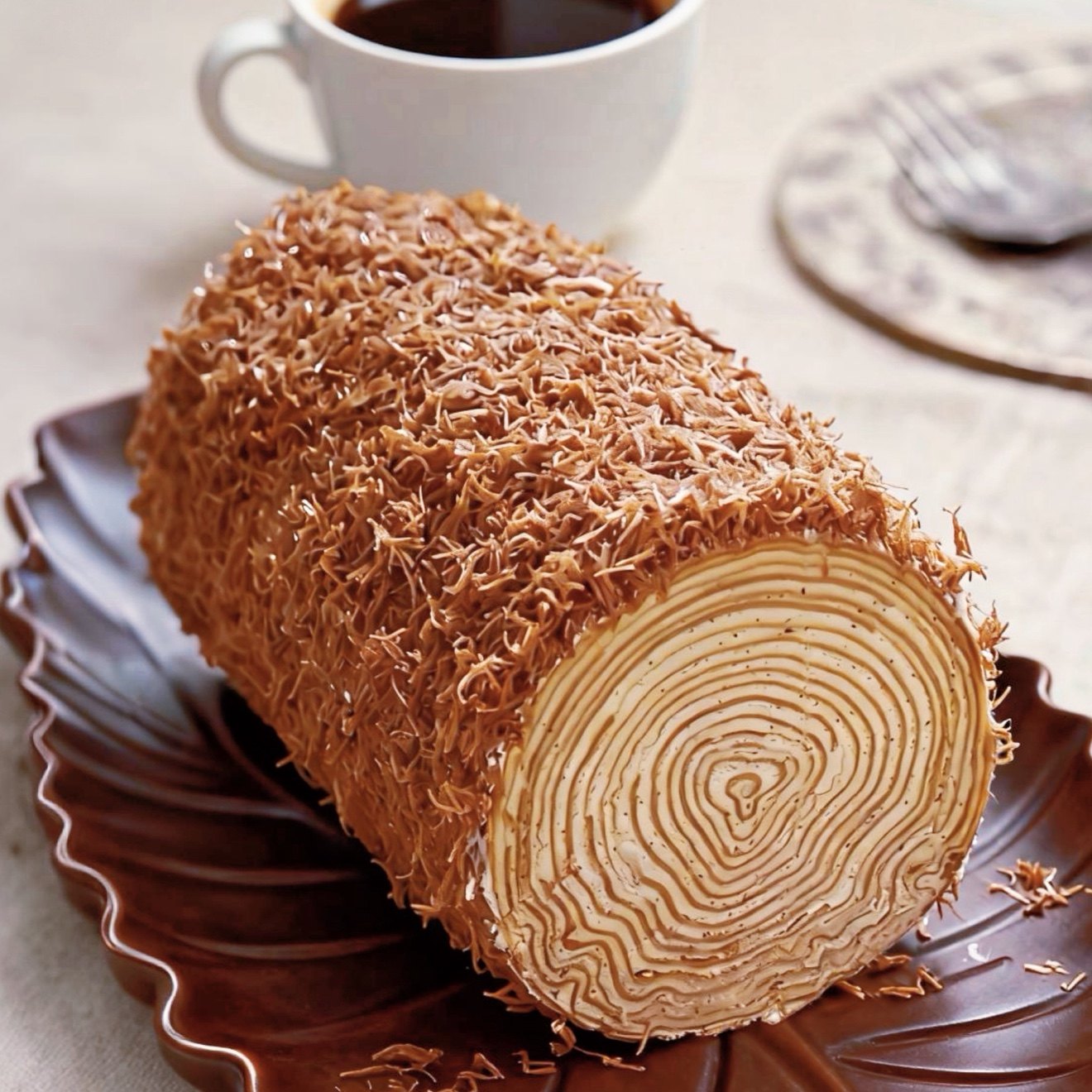 泰式奶茶毛巾卷千层蛋糕