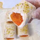 即食饱腹养生微甜品手工现做乳酪流心柿子燕麦卷饱腹健身点心零食