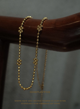 DosPuntos钛钢花朵锁骨链choker