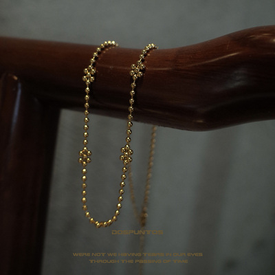 DosPuntos钛钢花朵锁骨链choker