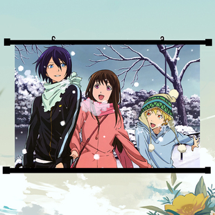 野良神夜斗动漫周边海报客厅动漫背景卧室壁画收藏长卷轴新款现货
