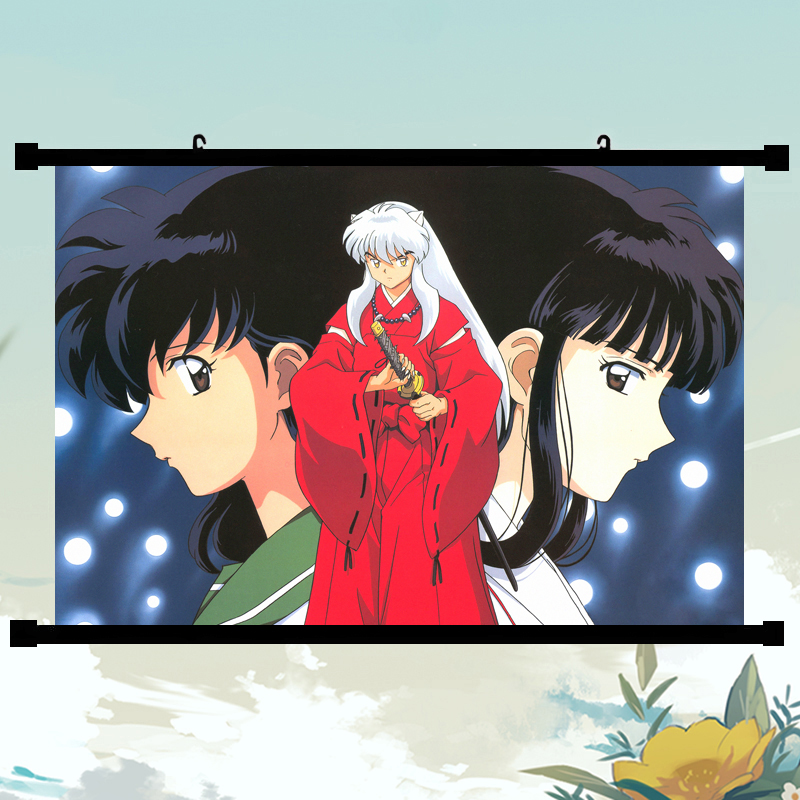 InuYasha周边海报阿离桔梗奈落日漫情侣动漫卷轴壁画可卷曲现货