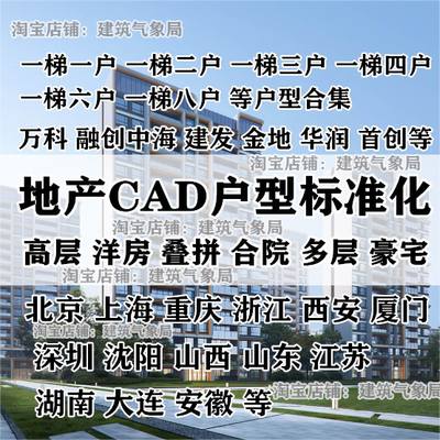 2022各地区地产cad户型标准化dwg图纸高层住宅洋房联排叠拼别墅