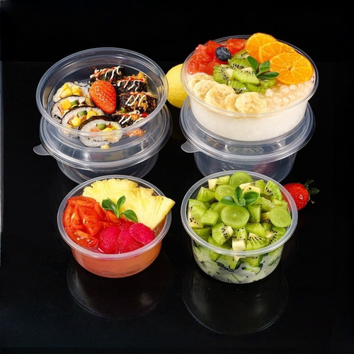 超凡带盖甜品外卖盒水果捞冰粉碗