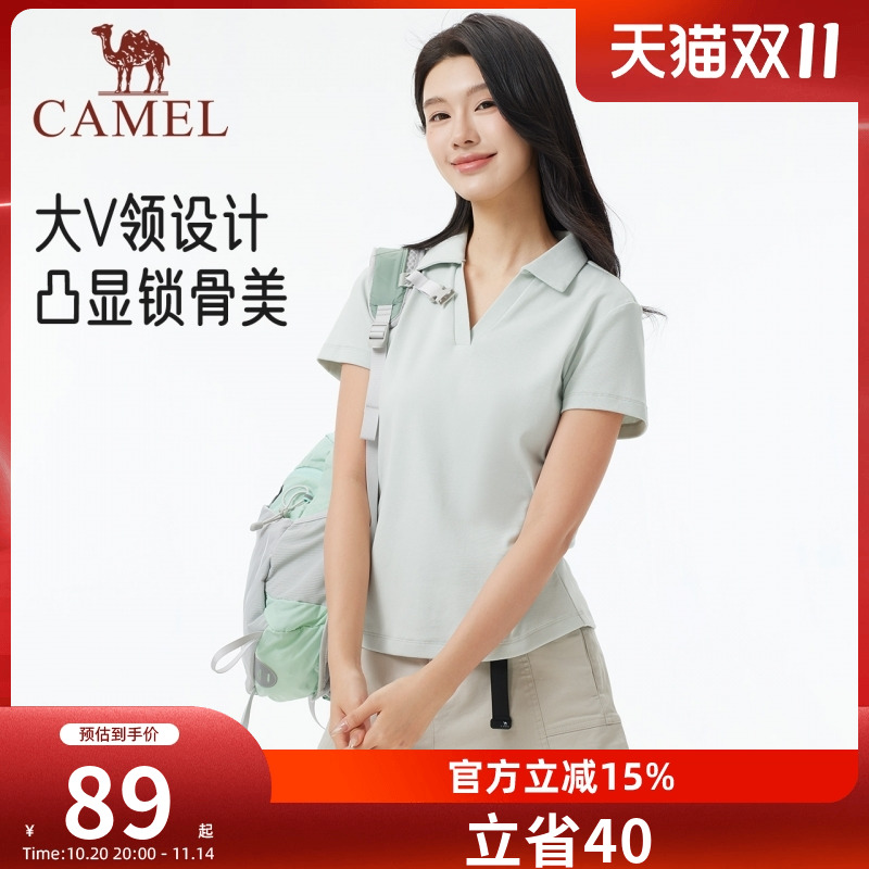 骆驼女装短袖T恤休闲上衣