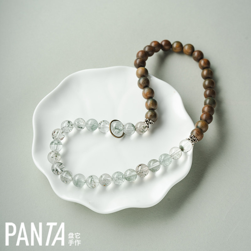 「净雪」绿檀绿幽灵手串PANTA