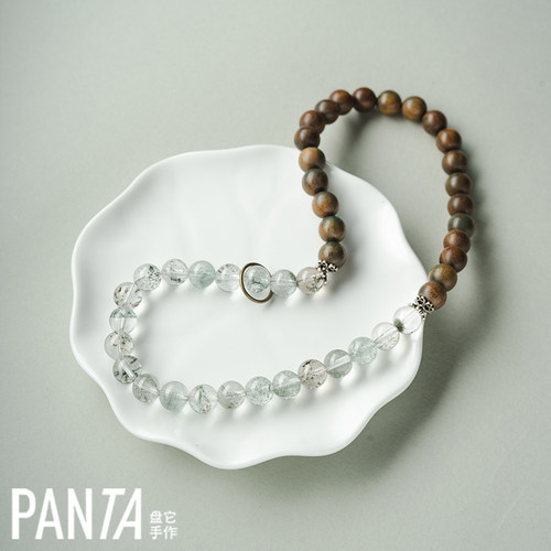 「净雪」绿檀绿幽灵手串PANTA