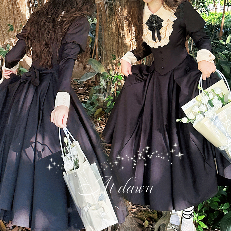 卡纳卡原创Lolita暗黑优雅连衣裙