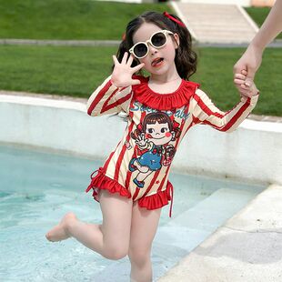 儿童高级感专业训练游泳衣女宝洋气泳装 女童连体泳衣夏装 2026新款