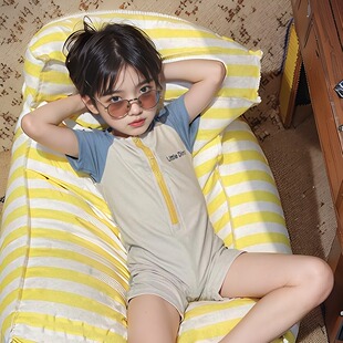 户外海边夏季 中小童恐龙泳装 游泳裤 儿童泳衣连体男童小童宝宝夏季