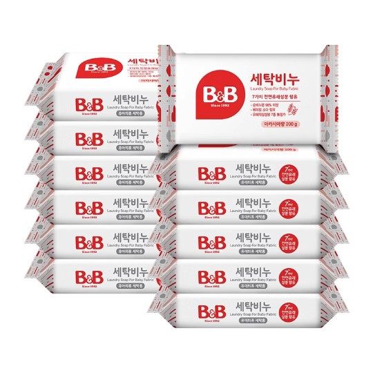 韩国保宁皂洗衣皂200g*12块装洋槐香新生宝宝专用肥皂婴儿尿布皂