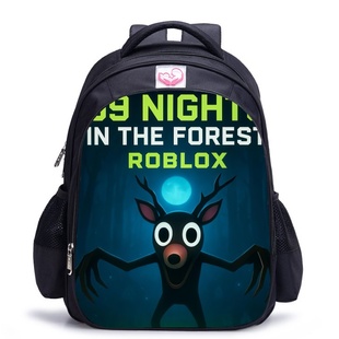 99个夜晚 the forest周边卡通印花图案书包 nights 森林中