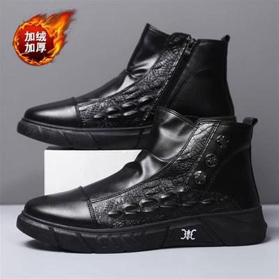 帕拉鞋男款2025新款头层牛皮马丁靴秋冬加绒保暖男士高帮休闲皮靴