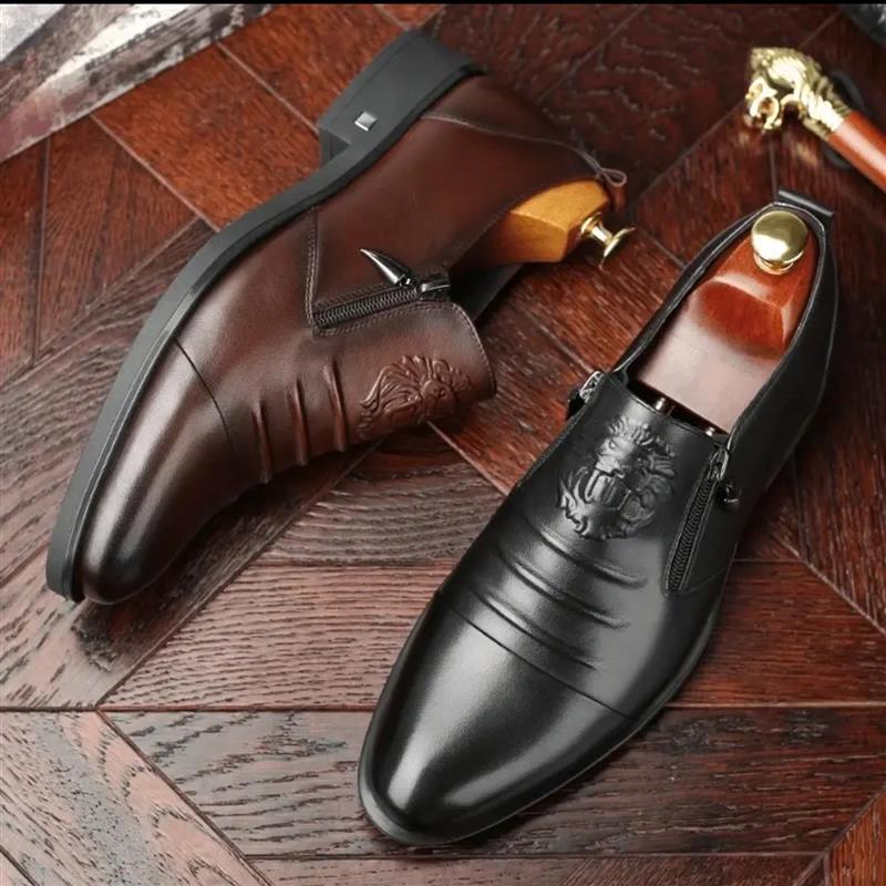 宏嫩甄选店男鞋高端帕拉鞋2025新款男士商务休闲皮鞋真皮正装皮鞋