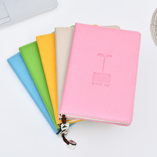 五本 清新吊坠记事本创意文具商务办公加厚记事本笔记本可定制 包邮