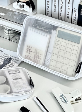 简约洗漱包化妆包套装旅行化妆品分装旅游收纳包学生文具笔袋透明