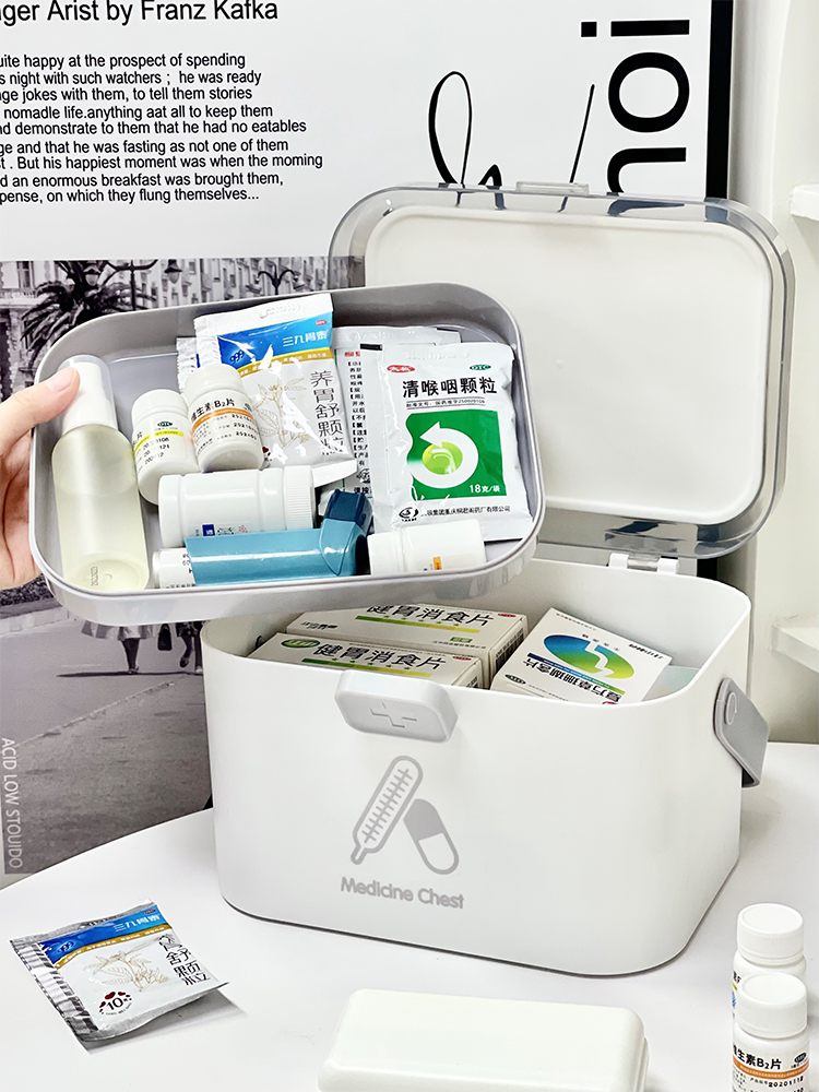 가정용 약 상자 약 상자 애완 동물 용품 보관 상자 고양이와 개 공급 상자 보관 상자 수리 도구 보관 간단한 스타일