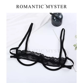 性感纯欲镂空蕾丝聚拢钢圈纯欲小胸高级感内衣套装 奶盖 法式