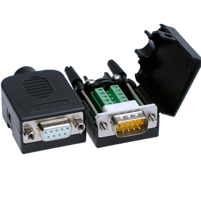 串口头db9免焊接头转接线针COM