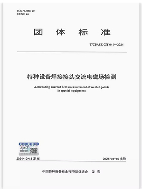 T/CPASE GT 041-2024 特种设备焊接接头交流电磁场检测