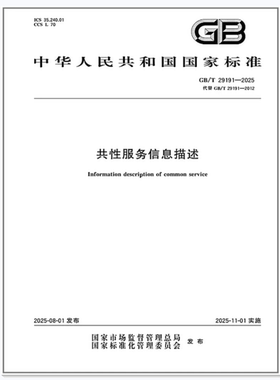 GB/T 29191-2025 共性服务信息描述
