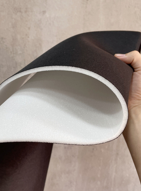 5mm厚海绵复合布 一面黑色针织弹力布复合海绵面料 支持来样定做