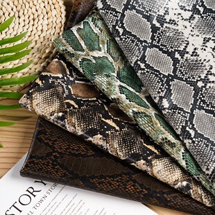 蟒蛇纹PU皮革皮料 狂野个性皮夹克皮裙皮裤柔软弹力设计师布料