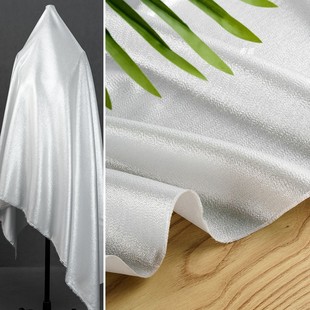 时尚麻点布闪亮面料 银白色 轻薄透气礼服连衣裙上衣创意服装布料