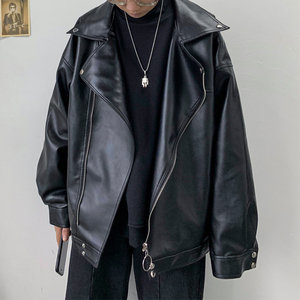 1014-JK09-pu皮夹克情侣冬季加绒ins炸街机车服P108图片