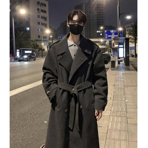 1014-FY608-P138-高品质得物直播秋冬款中长款毛呢大衣外套男图片