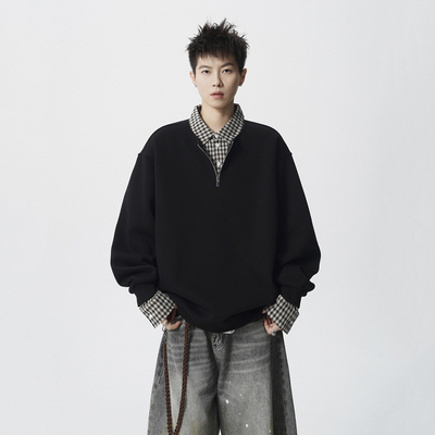 爆款现货-1014-WY3708-特P58-2026春季新品美拉德Polo衫卫衣男