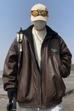 1014-PY987-p148连帽假两件夹棉皮衣男士棉服男秋冬季限178，男装皮衣，星座1014