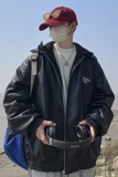 现货1014-PY987棉服男款冬季假两件连帽皮衣外套男士pu皮棉衣，男装皮衣，星座1014