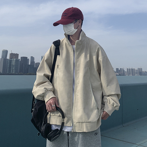 现货1014-PJK52-P98-限128~2025春秋新款双拉链大口袋皮衣夹克男图片