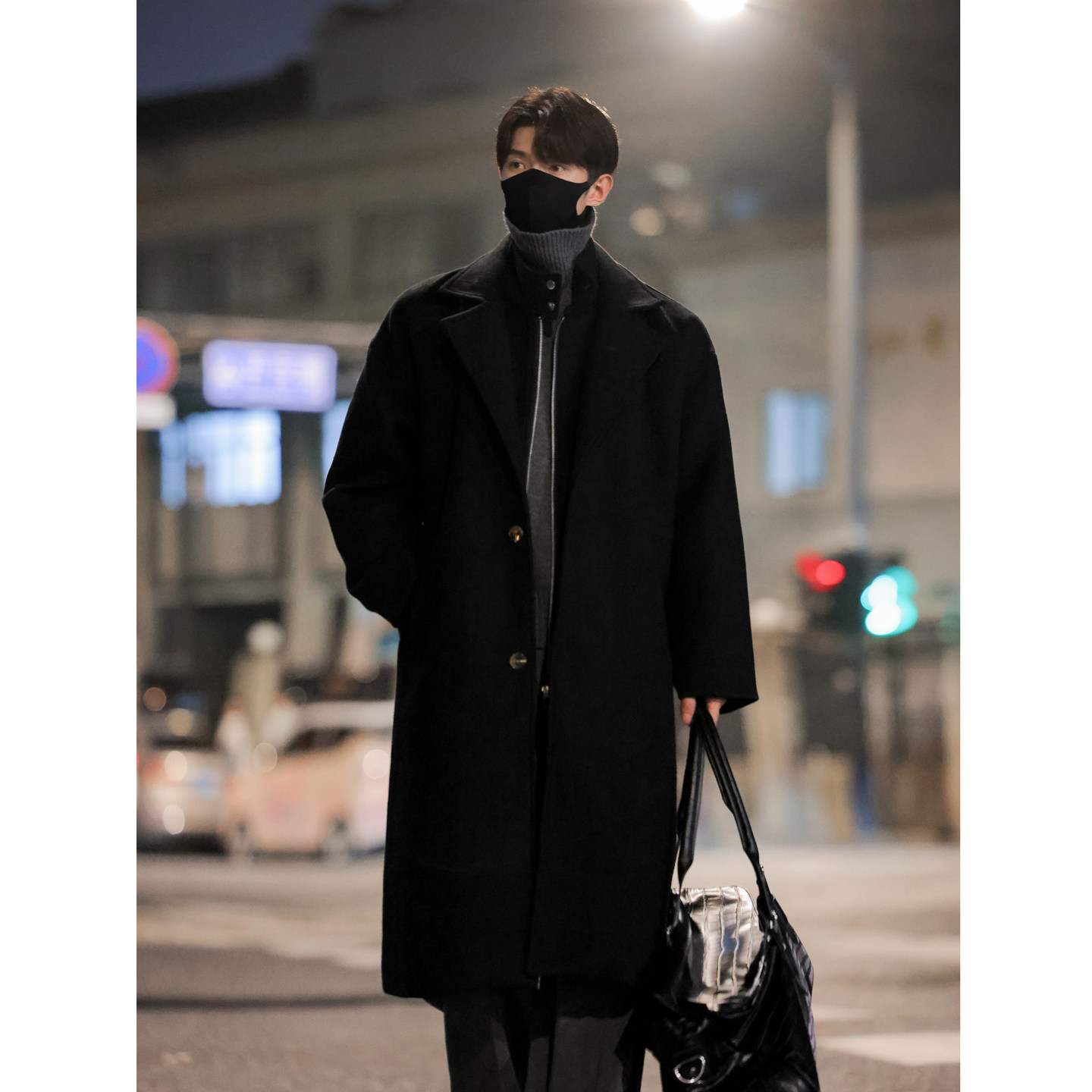 现货1014-FY212~P138~秋冬立领假两件中长款毛呢外套,女装短外套,星座1014