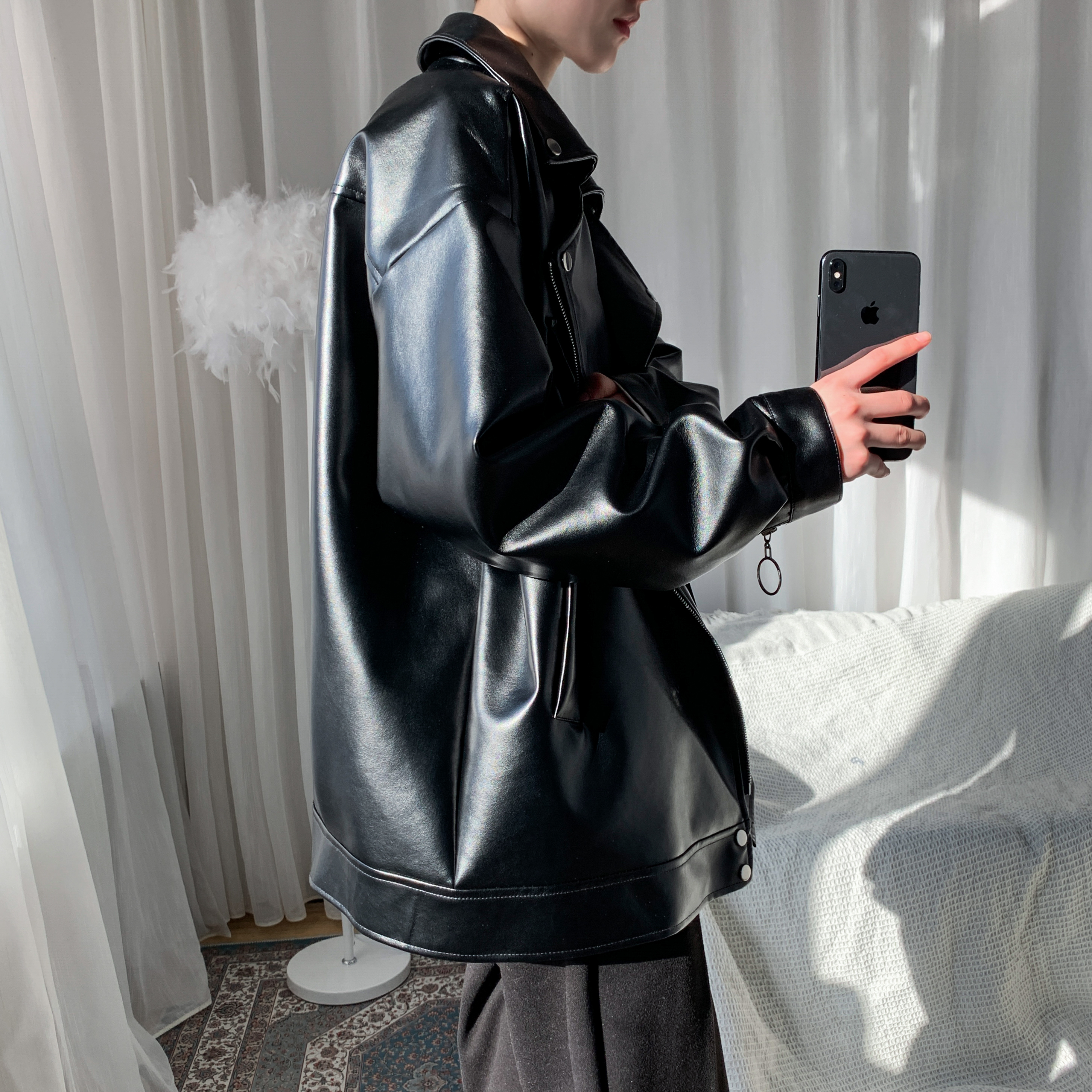 1014-Y155-P105~2025秋冬季新款皮衣男士外套皮夹克机车衣服，男装夹克，星座1014