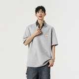 现货1014-TT291-P49美式格子polo领短袖男夏季新款学院风假两件，男装T恤，星座1014