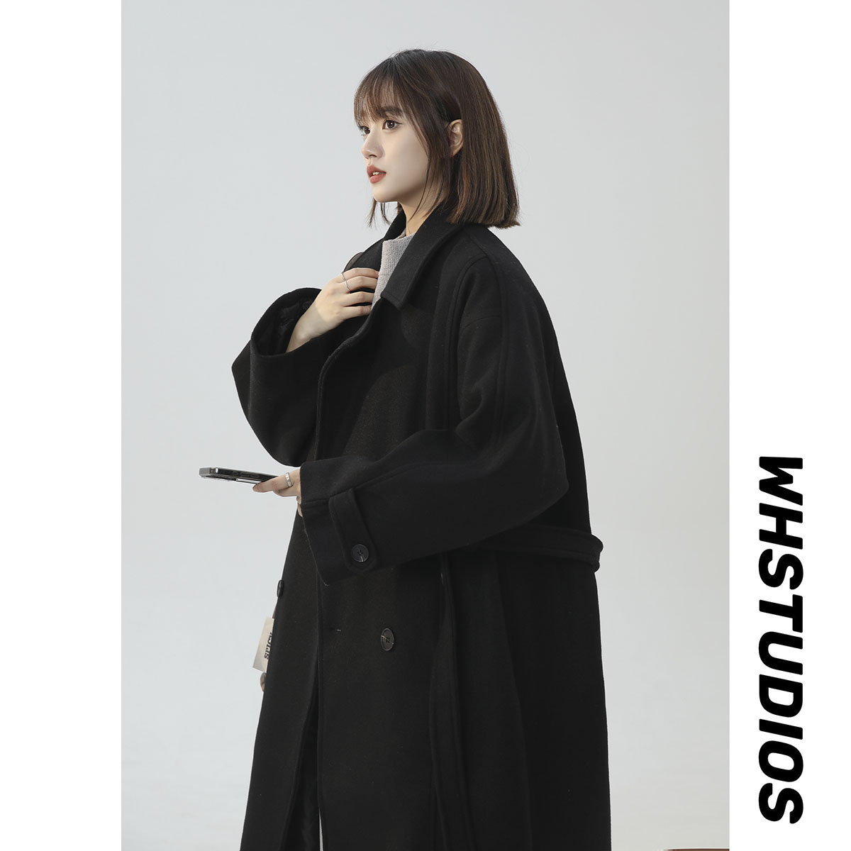 现货1014~FY605~P128中性风冬季新款韩版过膝毛呢大衣呢料外套，男装毛呢大衣，星座1014