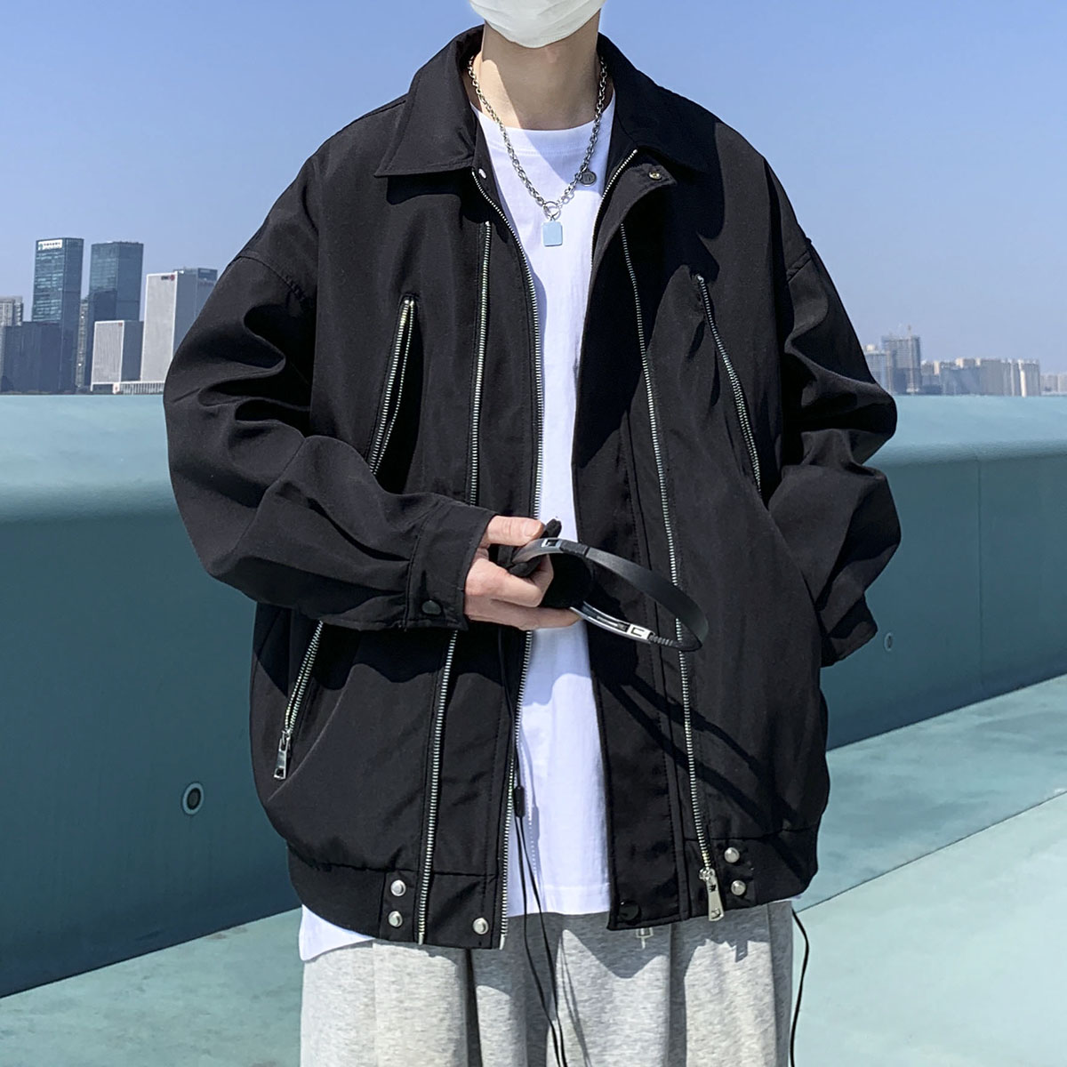 现货-2025春季双拉链夹克外套1014-JK6208-p88-限控118,男装夹克,星座1014
