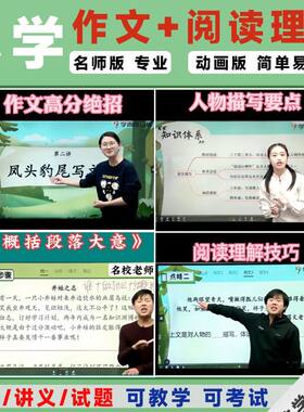 小学作文阅读理解视频U盘