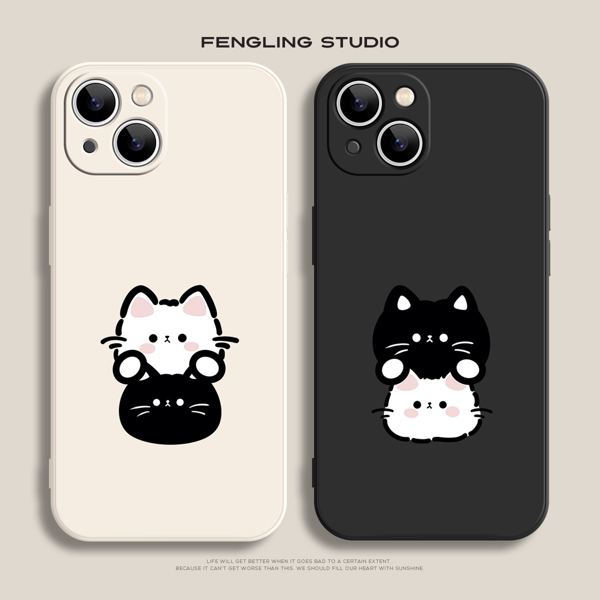摸头小猫iPhone17苹果16promax小米15Promax华为mate80适用nova14趣味可爱vivos50红米k90软一加13情侣手机壳