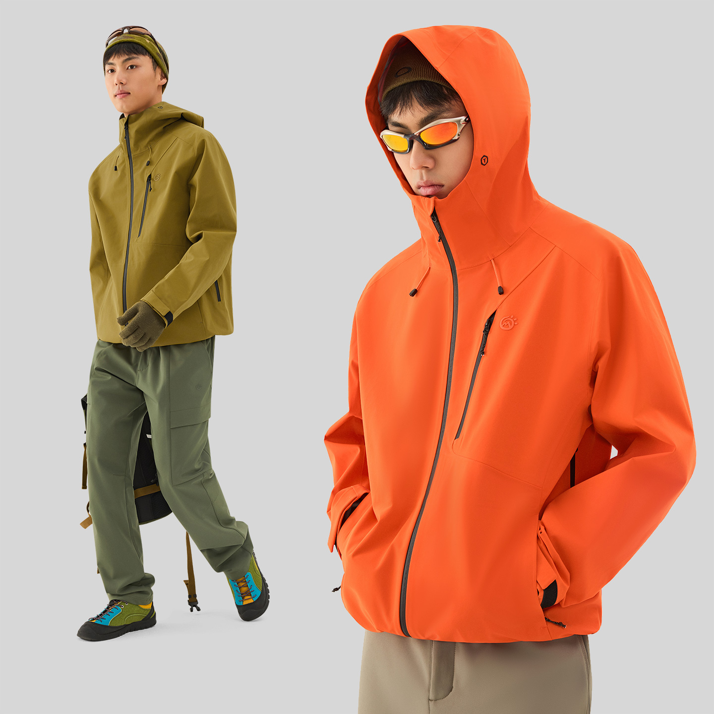 探拓户外男士单层硬壳冲锋衣