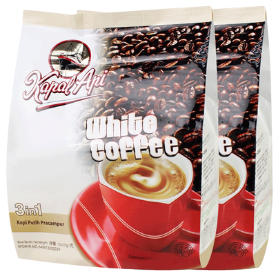 火船印尼特浓速溶444克白咖啡