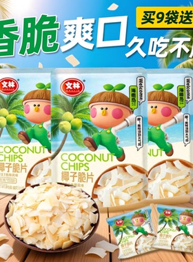 文林椰子片60克X3袋海南特产原味椰子脆块干烤椰片零食品三亚特产