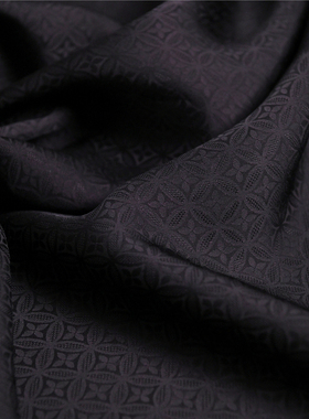 铜祥纹  国风原创机喷提花花萝铜氨丝香云纱38姆100天丝138宽