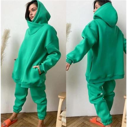 欧美运动服卫衣2件套装女 костюм 2 piece set sweatsuit