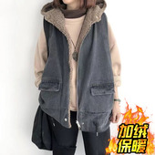 双面可穿外穿坎肩中长款 新款 遮臀马夹 马甲女2025冬季 加绒加厚开衫